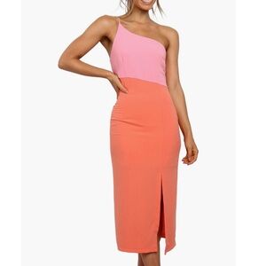 Petal & Pup Xiomar One-Shoulder Midi Dress